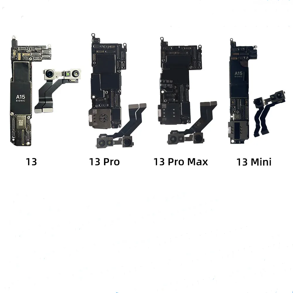 Оптовая продажа, Оригинальный разблокированный мобильный телефон, материнская плата, логическая плата 64 ГБ 256 ГБ для Iphone 13 Pro Max, материнская плата с идентификатор лица