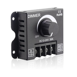 DC12V-24V PWM диммер 30A монохромная ручка контроллер переключатель Железный корпус ручка монохромный Диммер для светодиодной световой полосы - Product Image 3