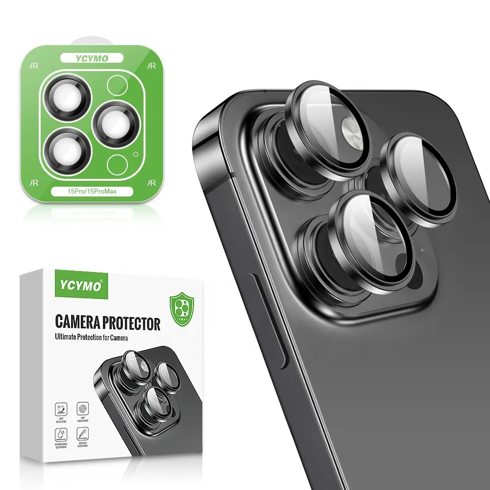 Eenvoudig Te Installeren Met Positionering Gereedschap Metalen Ring Camera Glas Voor Iphone 15 Pro Max Originele Camera Lens Protector Voor Iphone 15