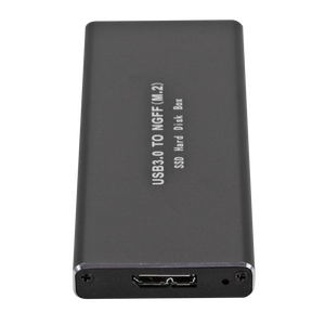 อลูมิเนียมสีดำ M.2 NGFF B คีย์ไปยัง USB 3.0 Type-C M.2 SSD Enclosure แบบพกพาภายนอกโซลิดสเตทไดรฟ์ - Product Image 4