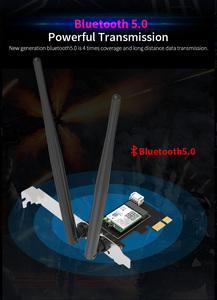 PCIe WiFi6カードBT5.0AX3000AX200デュアルバンド5.GHz/2.4GHzPCI-EワイヤレスWiFiネットワークアダプターカード (外部アンテナ付き) - Product Image 3