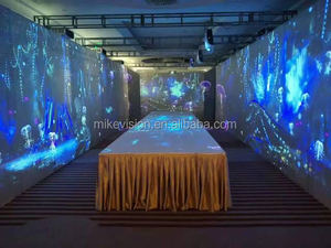 New Product Holographic Extra Large Rear Transparent Projector Net Mesh for Stage Use <strong>Curved</strong> <strong>Fixed</strong> <strong>Frame</strong> Projection <strong>Screen</strong> - Product Image 3