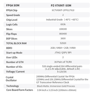 Puzhi PZ-V7690T-SOM FPGA SOM Core Board di grado industriale Xilinx Virtex-7 XC7V690T FPGA Kit di sviluppo - Product Image 4