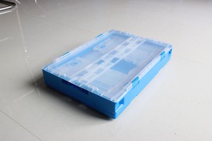 NEXARA Contenedores de almacenamiento anidados plegables Cajas de plástico apilables Tapas móviles convenientes Diseño de caja sólida Almacenamiento conveniente - Product Image 4
