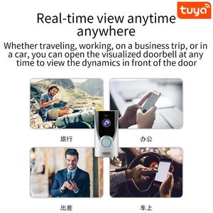 Zemismart Tuya, Wi-Fi, 1080P, умный видеодомофон, Домашний Беспроводной видеодомофон, батарея ночного видения, установленная дистанционная запись - Product Image 6
