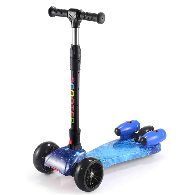 Tricicli elettrici più alla moda per bambini Scooter portatile pieghevole stampato 3 ruote Scooter elettrico pieghevole Spray