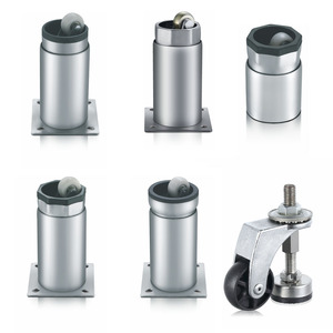 Schwerlast Verstellbare Einziehbare Nivellierende Rollen Fuß Edelstahl Einstellbare Radfüße - Product Image 1