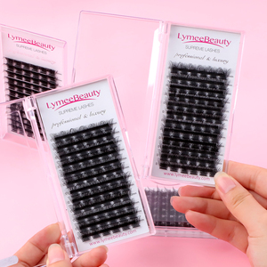 Kendinden aşılama küme Lashes düğüm ücretsiz segmentli kirpik kiti Diy küme kirpik tepsi el yapımı kirpik uzantıları küme kirpik - Product Image 6