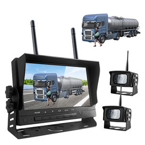 Sistema de cámara de respaldo inalámbrico de 12-24V 2,4G con DVR-Visión nocturna HD a prueba de agua, gran angular para SUV Pickup Truck Van Trailer RV - Product Image 1