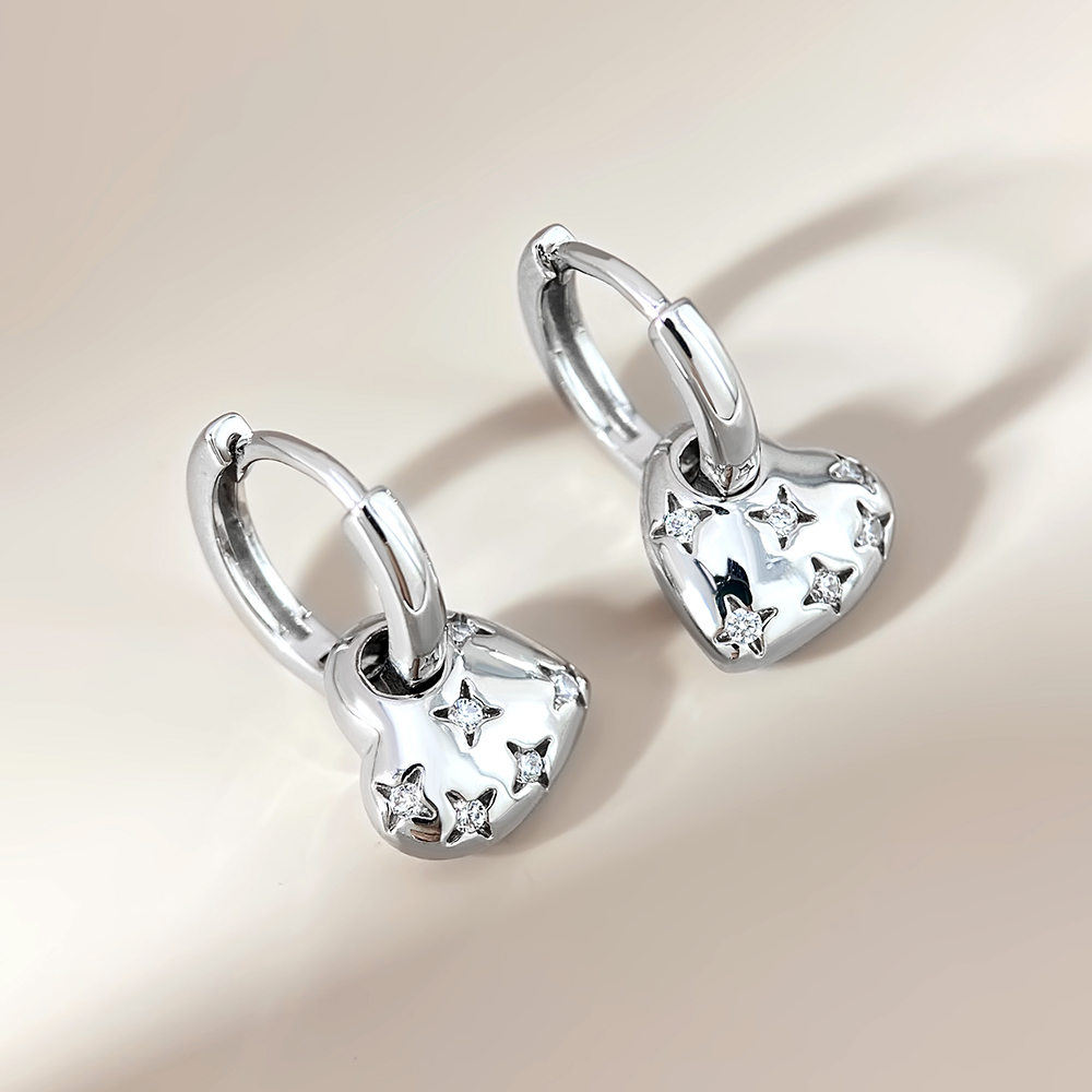 Boucles d'oreilles créoles argentées