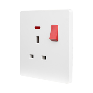 ABUK fabrika İngiltere çok fonksiyonlu elektrik 13A 15A güç priz 1 Gang 2 yollu Rocker duvar LED göstergeli anahtar ışık - Product Image 2