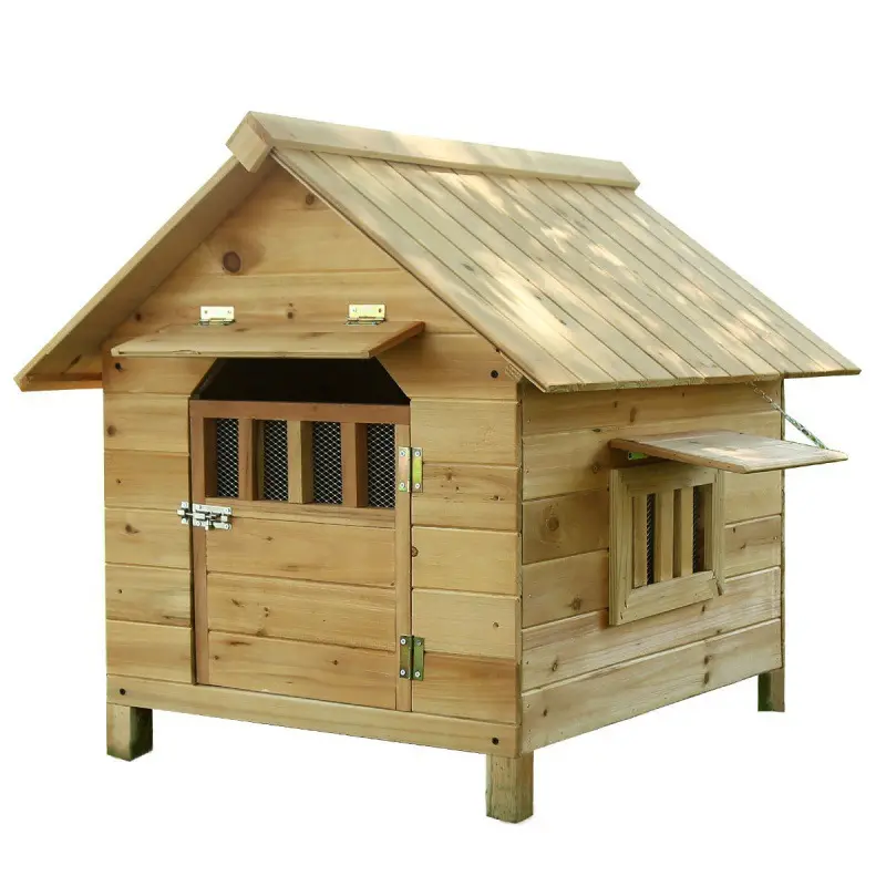 Водонепроницаемый деревянный Большой Домик для собак, будка для собак на открытом воздухе, деревянная клетка для собак четыре сезона