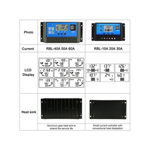 Распродажа, модель PWM 10A 20A 30A 40A 60A 80A контроллер солнечного заряда 12V/24V 0-слойный Солнечный контроллер - Product Image 5