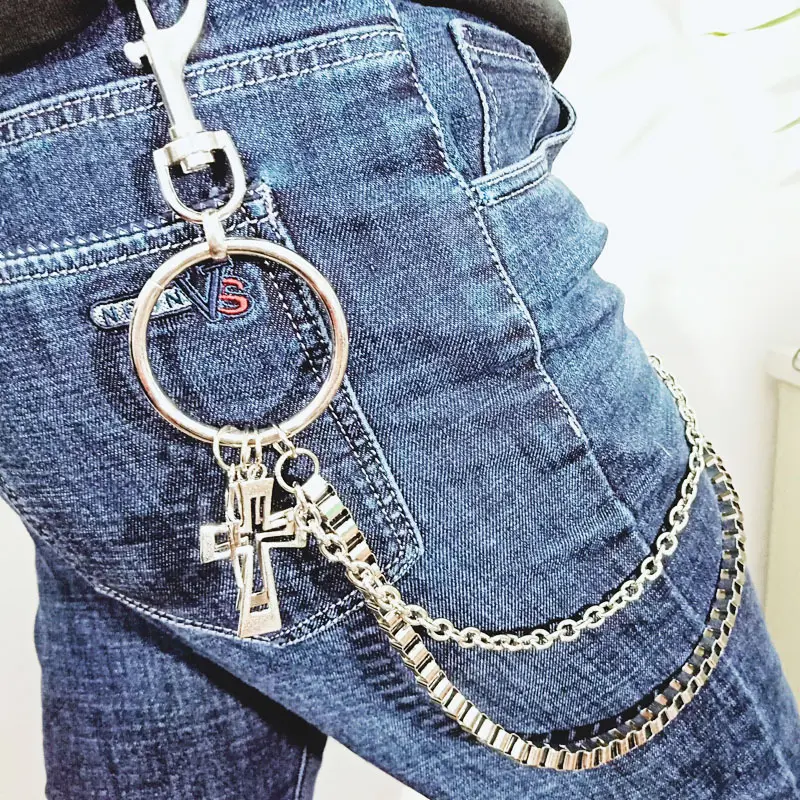 Ceinture à chaîne pour homme et femme, ceinture de taille avec des maillons en métal et argent, unisexe, Punk, nouveau