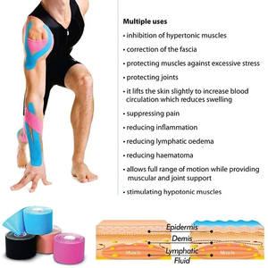 Elastik Kinesio Bant, Kas Yaralanmalarını Önlemek İçin Spor Salonu ve Fitness Kinesioloji Bandı, Destek İçin Yapışkanlı Kinesioloji Spor Bandı - Product Image 5
