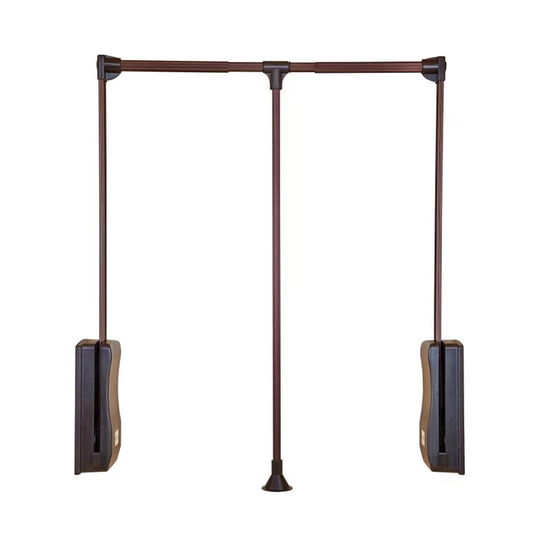 Pull Down Wardrobe Rail Rack Lift Collapsible Closet Rod Aluminium Retractable Wardrobe Lift Hanger Organizer Storage System
