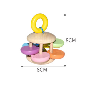 Ahşap yürümeye başlayan bebek çıngıraklar setleri kolu emniyet erken eğitim müzikal çocuk odası el çan Bebe oyuncaklar çocuklar için erkek kız - Product Image 3