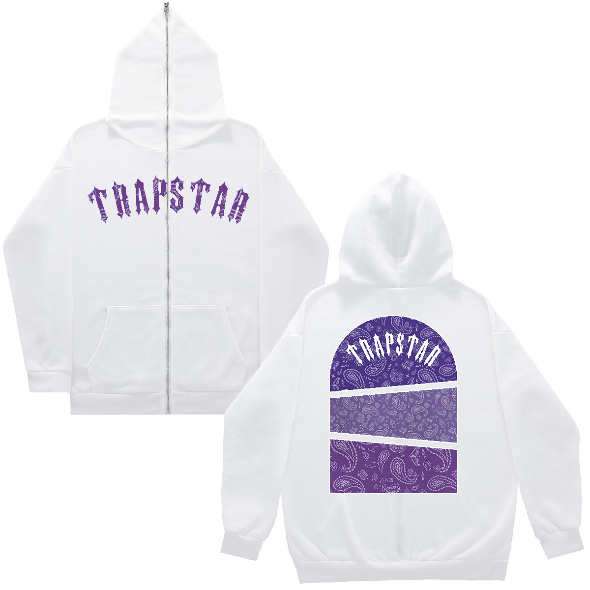 White and purple