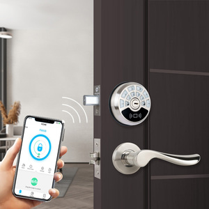 SinovoTEC vendita calda elettronica moderna in lega di alluminio nero numero tastiera Smart serratura della porta con Password APP telecomando - Product Image 5