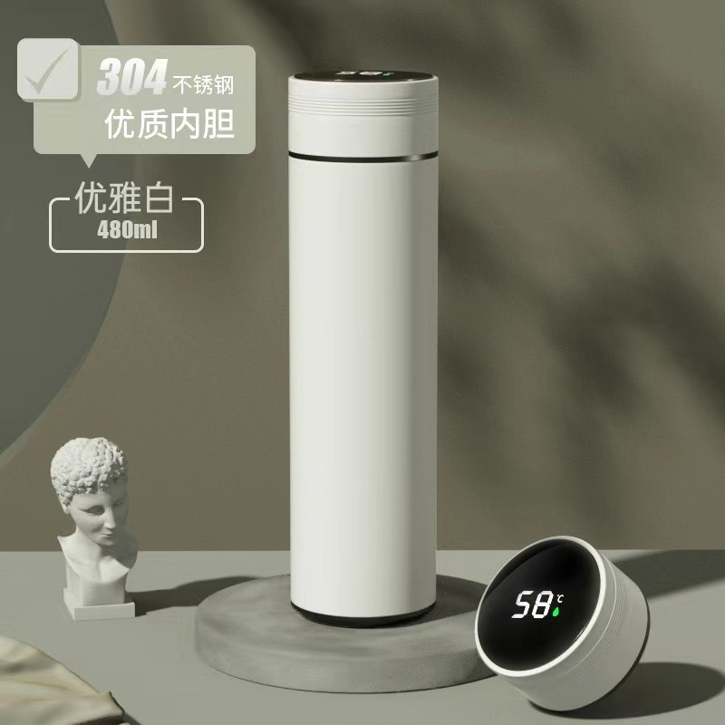Temperature display 304 stainless steel - Elegant white