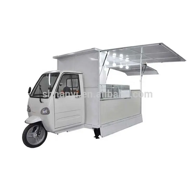 3 Rodas Triciclo Elétrico Tuk Tuk Piaggio Ape Food Truck Hot Dog Cart Para Venda