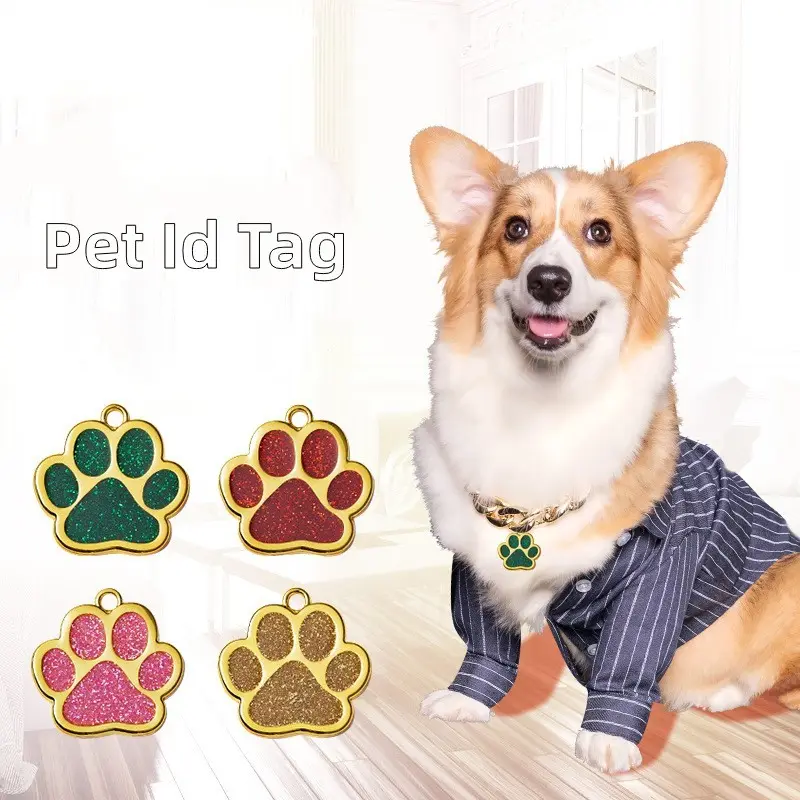 Targhette per cani in lega di zinco collane incisione targhetta identificativa per cani in bianco collare per animali domestici in metallo personalizzato