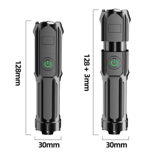ABS taşınabilir çok fonksiyonlu teleskopik Zoom Ultra parlak güçlü EDC acil tip-c USB şarj edilebilir COB XPE LED el feneri - Product Image 3