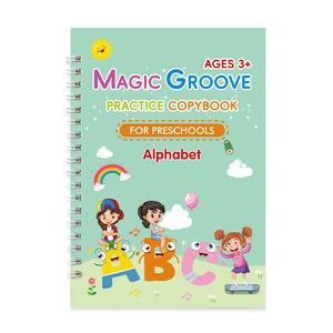 หนังสือฝึกเขียนสำหรับเด็กชุด4ชิ้นแบบใช้ซ้ำได้หนังสือสำหรับใช้ในธุรกิจ