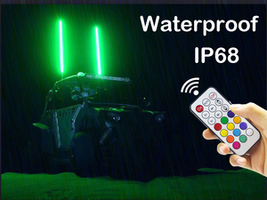 4FT Đuổi Theo Màu Điều Khiển Từ Xa Xoắn Ốc Roi Ánh Sáng Cờ Ăng-ten An Toàn Cho ATV UTV SUV RZR Buggy - Product Image 4