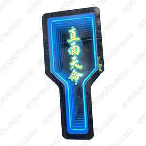 新款街机游戏爪机/娱乐室定制灯箱图案发光二极管显示器亚克力镜子选框灯箱 - Product Image 2