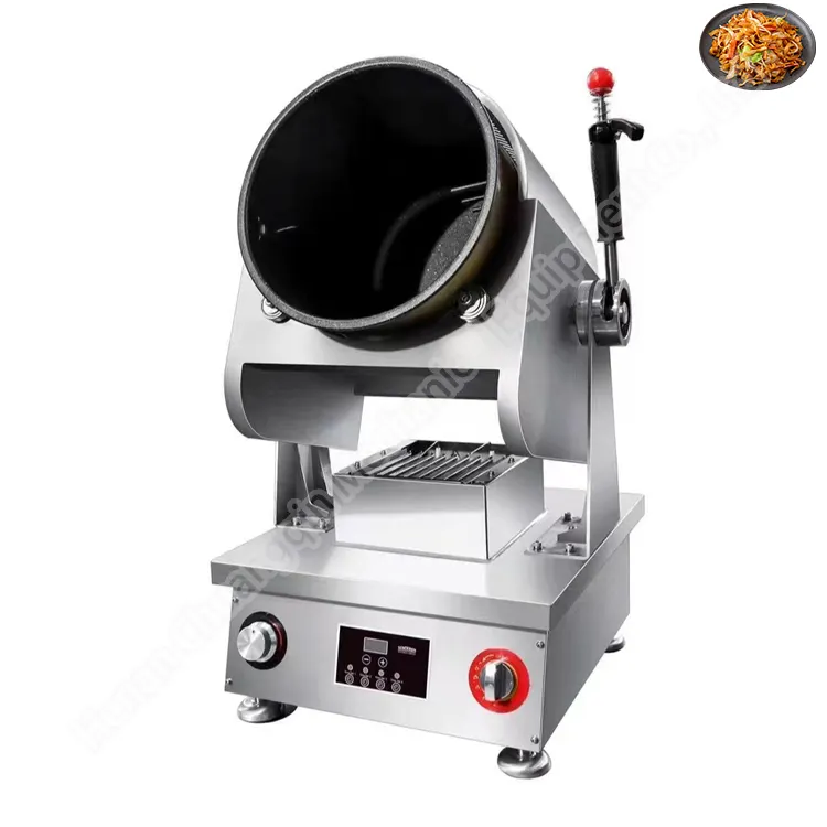 Utomatic-tambor de cocina para el hogar, wok giratorio automático para freír, máquina de gas