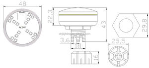 2025 nuovo Design 48mm 20leds luna luna luce Pixel AC24V E14 RGB parco divertimenti LED automatico RGBW carosello di illuminazione - Product Image 6