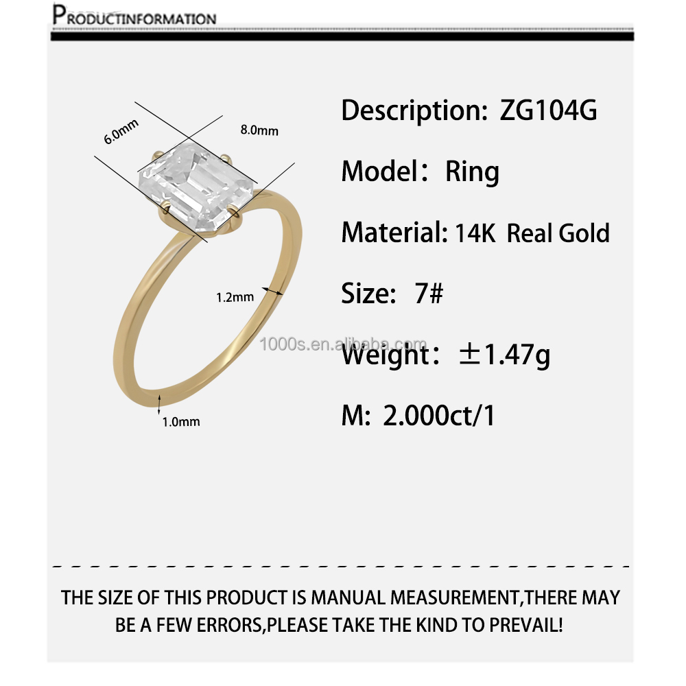 Moissanite in oro 14K ZG104G