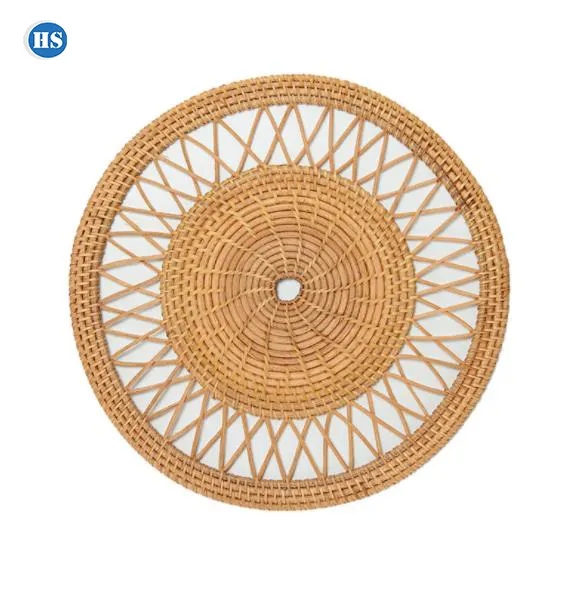New Arrival Handmade Craft Home Round Rattan Wall Hanging Decoration