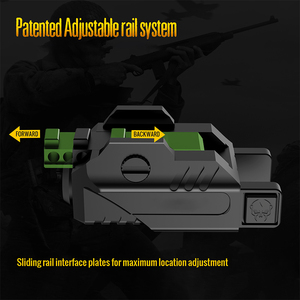 New arrivals USB sạc màu xanh lá cây laser chiến thuật đèn pin trắng đèn led 600lumens săn bắn ánh sáng với cơ sở núi - Product Image 6