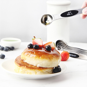 Nhà Máy Bán Hàng Trực Tiếp 8Pcs Thép Không Gỉ Muỗng Hai Mặt Từ Bột Đường Cà Phê Đo Thìa Đặt Cho Nấu Ăn Nướng - Product Image 6