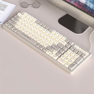 Tastiera meccanica cablata 102 tasti USB Gaming tre modalità di filo 2.4G wireless per Computer Desktop Computer portatile tastiera - Product Image 6