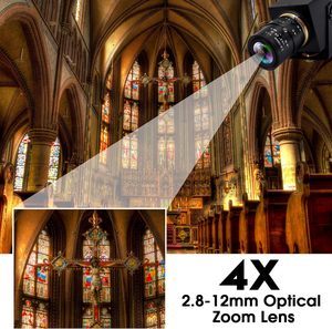 ELP 4K HD MI fotocamera IMX415 H.265 USB usd MI uscita simultanea USB Webcam con 2.8-12mm manuale obiettivo Zoom ottico per microscopio - Product Image 5