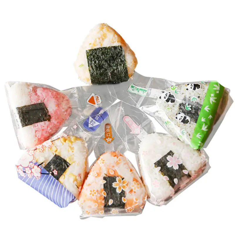 Anhui – sacs d'emballage alimentaire, en plastique Opp Triangle Onigiri, vente en gros