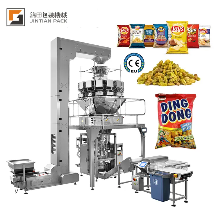 Di alto livello automatico spuntino di imballaggio macchina multi-funzione di chip di manzo a scatti di frutta secca gamberetti Cioccolato grano macchina per l'imballaggio