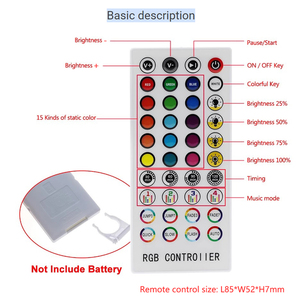 СИГНАЛ светодиодный контроллер DC5-24V 144 Вт RGB PWM сигналов диммер 1-4 выход 3 канала с радиочастотным пультом дистанционного управления BT приложение музыка таймер переключатель управления - Product Image 4