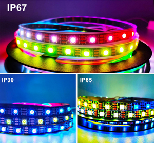 WS2812B WS2812 Led striscia indirizzabile individualmente Smart RGB Led striscia nero/bianco PCB impermeabile IP30/65/67 1-5M DC5V - Product Image 5