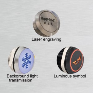Interruptor de botón con símbolo iluminado personalizado, venta directa de fábrica, fabricante, OEM,LAS1-AGQ - Product Image 5