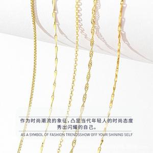Fine 1 Cadena De Plata <span class=keywords><strong>990</strong></span>チェーンネックレス18Kゴールドキューバボックス波スネークリンクチェーンネックレス女性用999シルバージュエリー