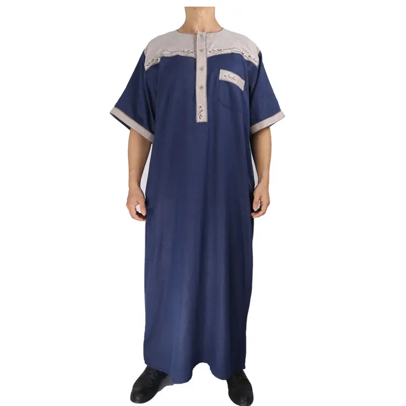 Topchoice新デザイン半袖コットン男性jubah