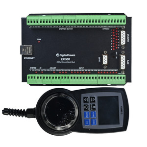 EC500 Mach3 Ethernet CNC 3 axis motion controller card plc controller logico programmabile regolatore di velocità del motore con Display MPG