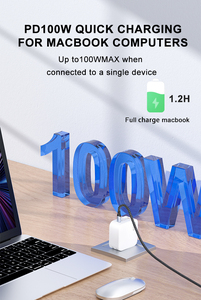 IBD OEM 100W hızlı seyahat şarj katlanabilir çok fonksiyonlu duvar şarj 1 USB 3 tip C Macbook telefon kamera için USB-C limanlar - Product Image 4