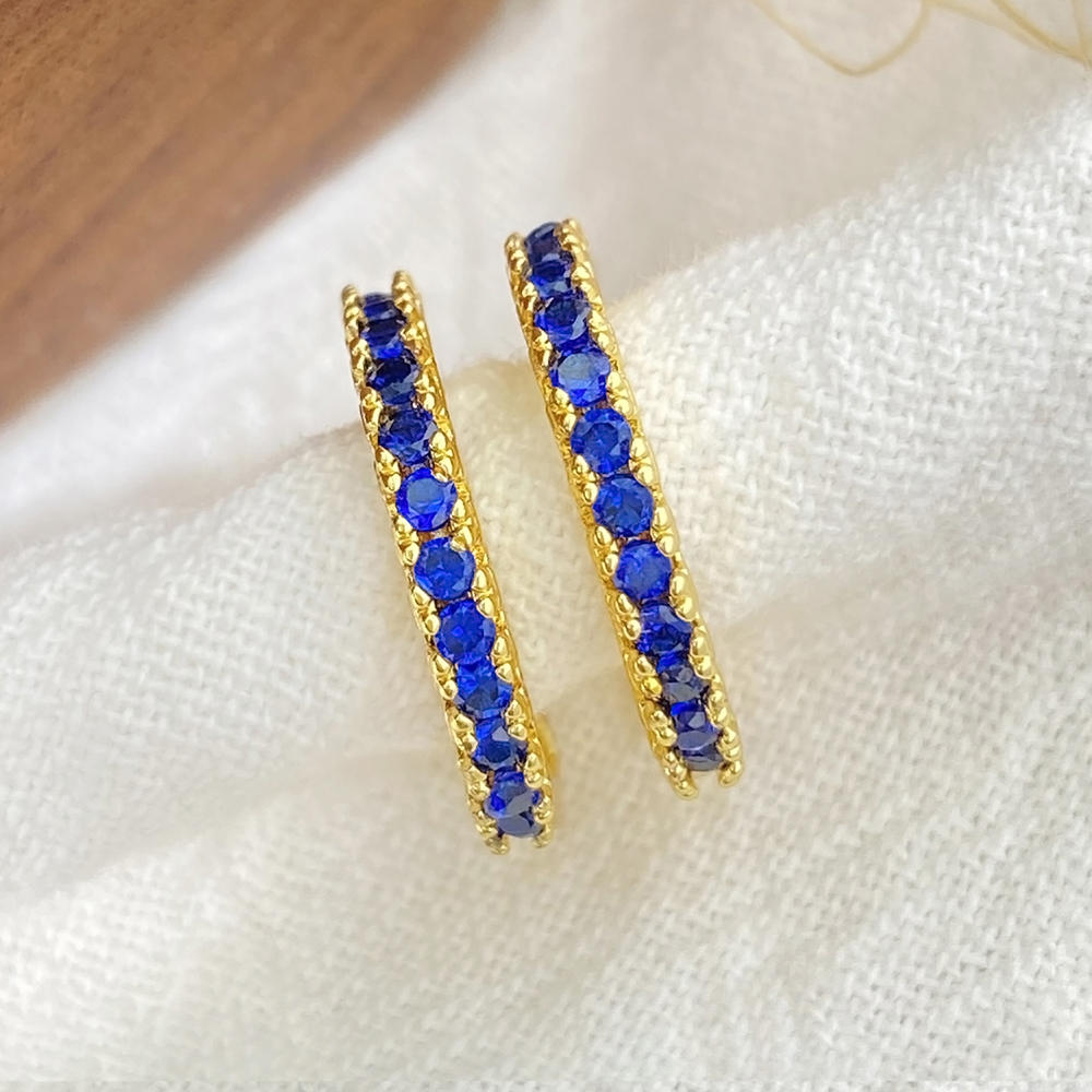 18k gold plated/blue stone