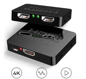 1x2 4K Splitter Video Switch 1 en 2 Out Video Distribuidor Amplificador Pantalla dual para PC Monitor Proyector Laptop