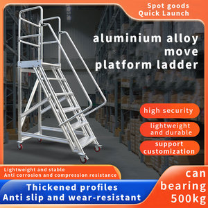 <strong>Platform</strong> Step Stairs Durable Ladder Aluminum Ladder With Handrail Walkways Ramp <strong>Systems</strong> Work <strong>Platforms</strong> Container <strong>Unloaded</strong> Ladder - Product Image 2